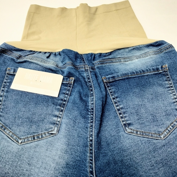 Haute Mama Maternity Denim Short, Size XL - Picture 4 of 9